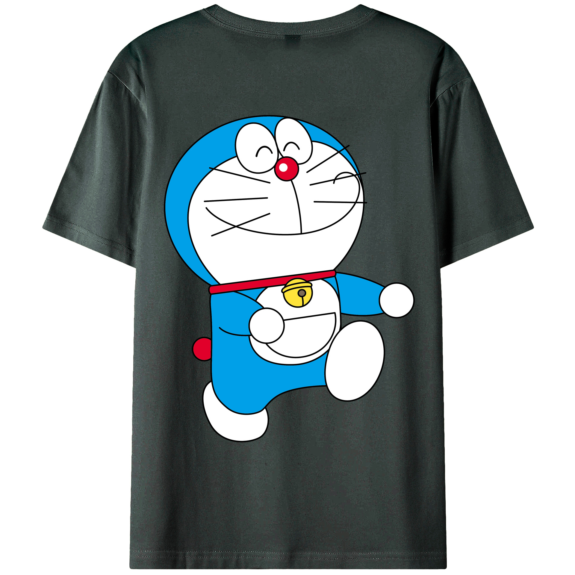 （画像用） ドラえもん Doraemon 綿100％ メンズ半袖Tシャツ（バックプリント） 通気性